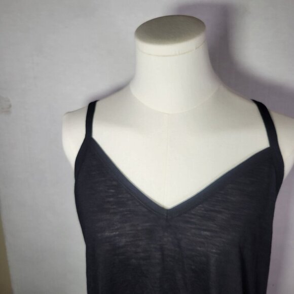 Miken Women Black Sleeveless V-Neck Knotted Hem Coverup Dress Size L - Picture 7 of 8